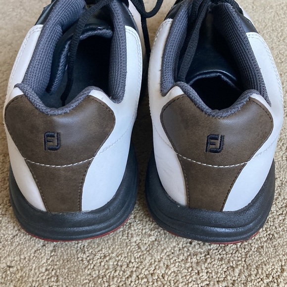 FootJoy FJ GreenJoys Golf Shoes 10 Men’s 45516 White Brown Black - Picture 3 of 6